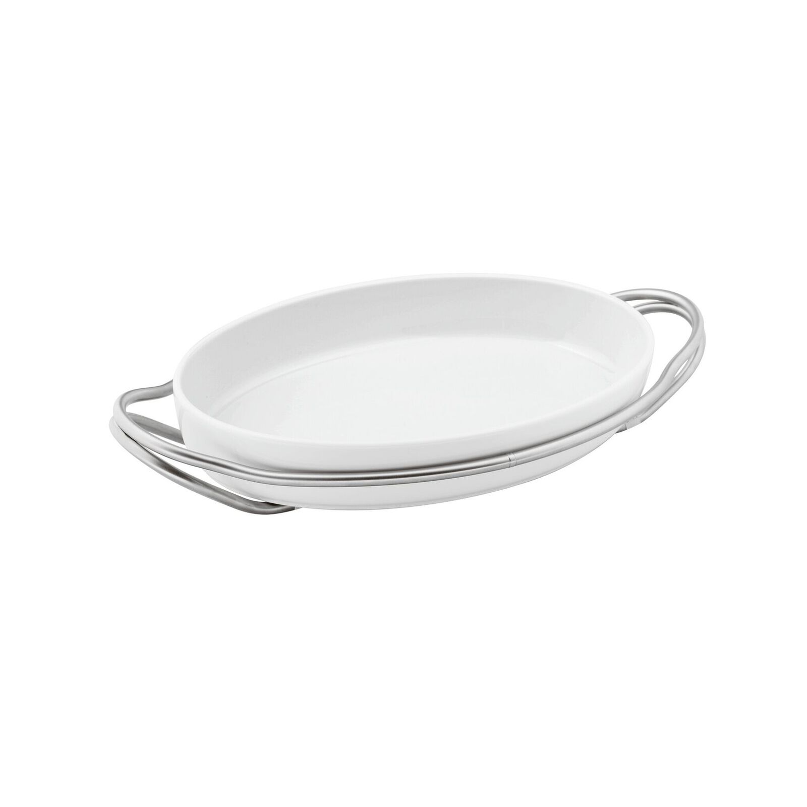Oval dish with holder  image number null
