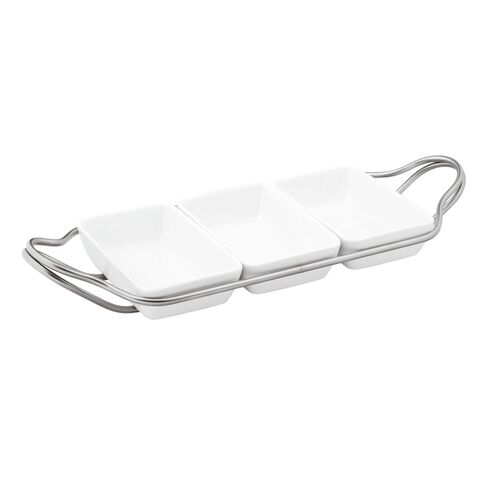 Hors-d'oeuvre dish with holder 