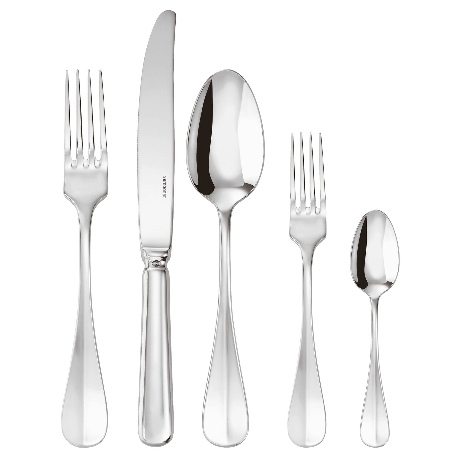 Flatware place setting, 5 pieces, Hollow Handle Orfèvre, Mirror