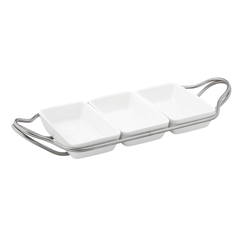 Hors-d'oeuvre dish with holder 