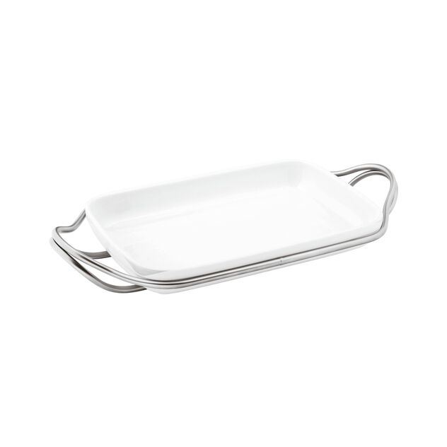 Rectangular dish with holder  image number 0