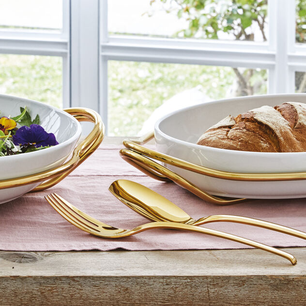 Serving spoon and fork set  image number 3