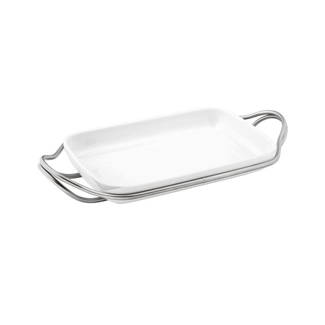 Rectangular dish with holder  image number 0
