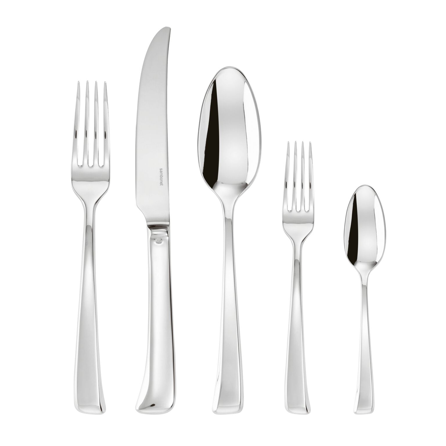Flatware place setting, 5 pieces, Hollow Handle Orfèvre, Mirror