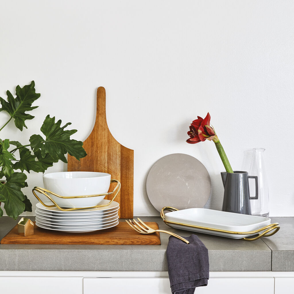 Rectangular dish with holder  image number 1