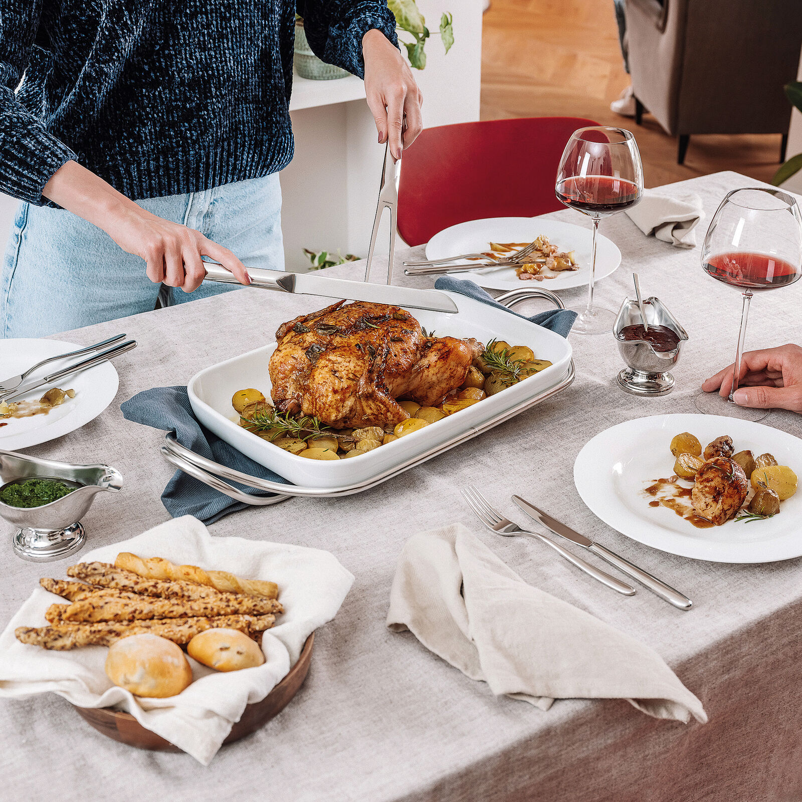 Roastbeef fork and knife set  image number null