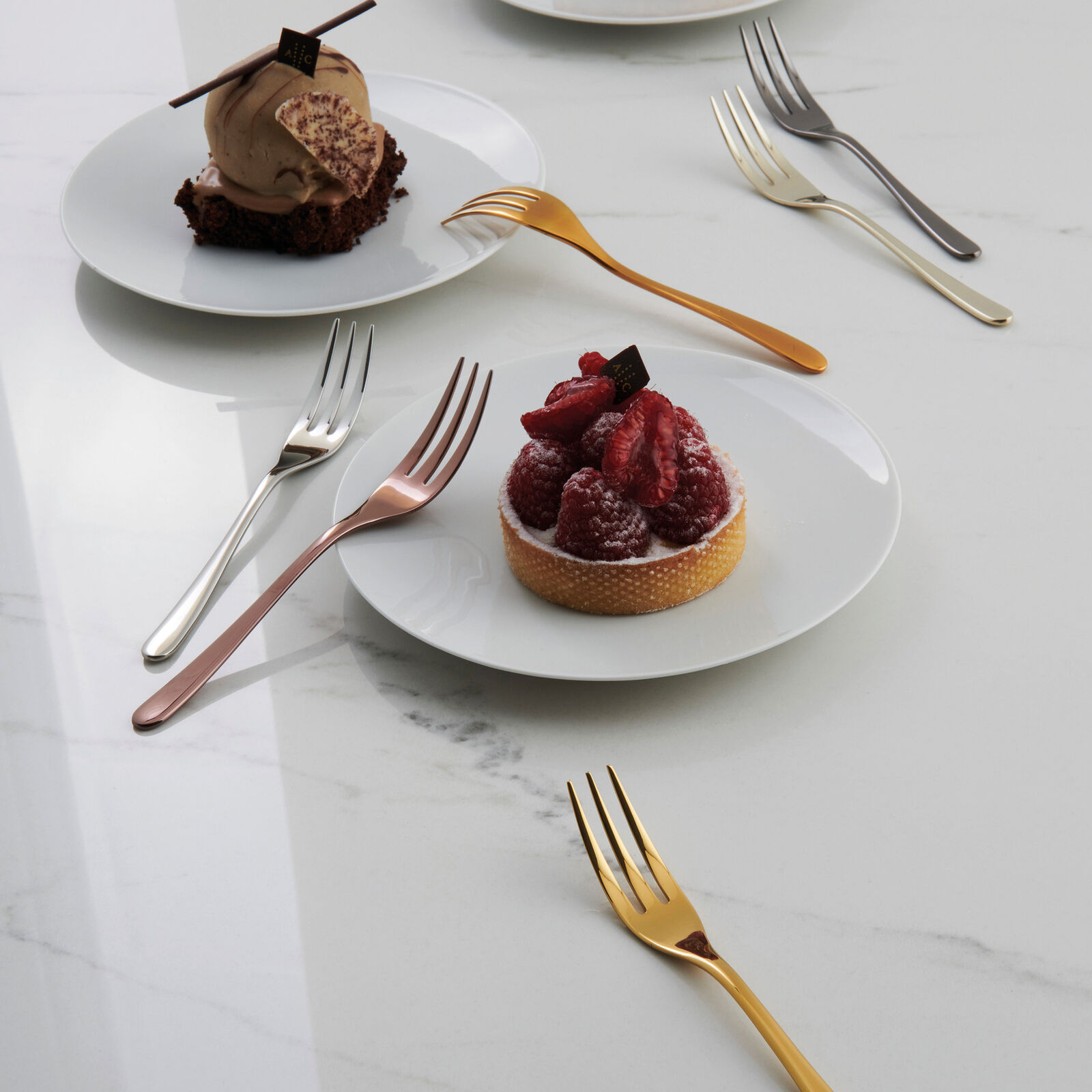 6 cake forks set  image number null