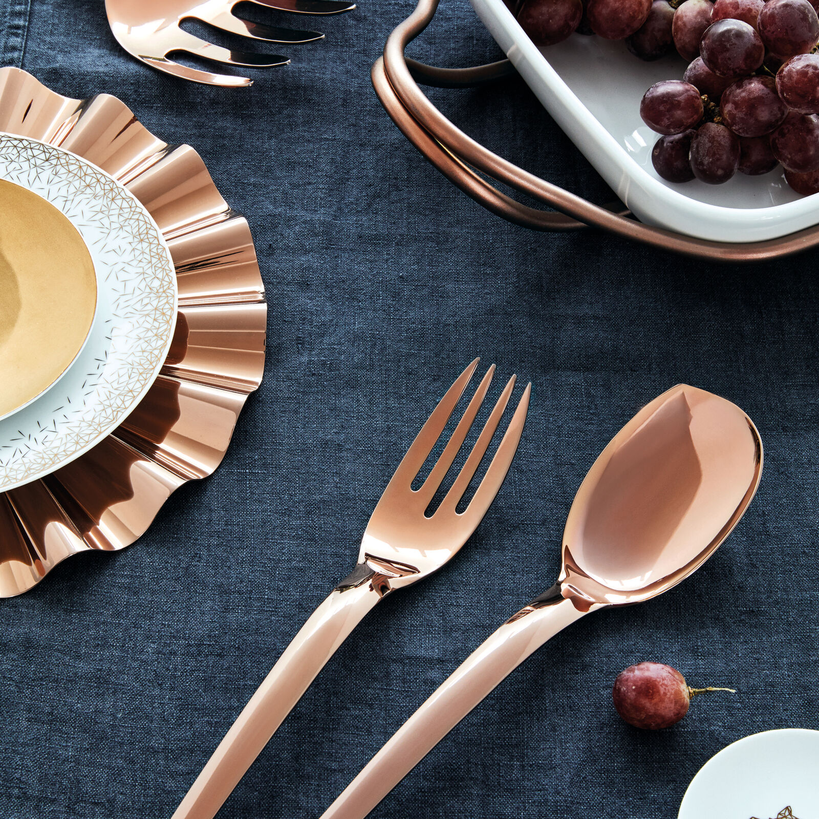 Serving spoon and fork set  image number null