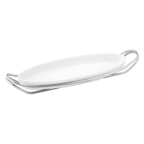 Fish dish with holder 