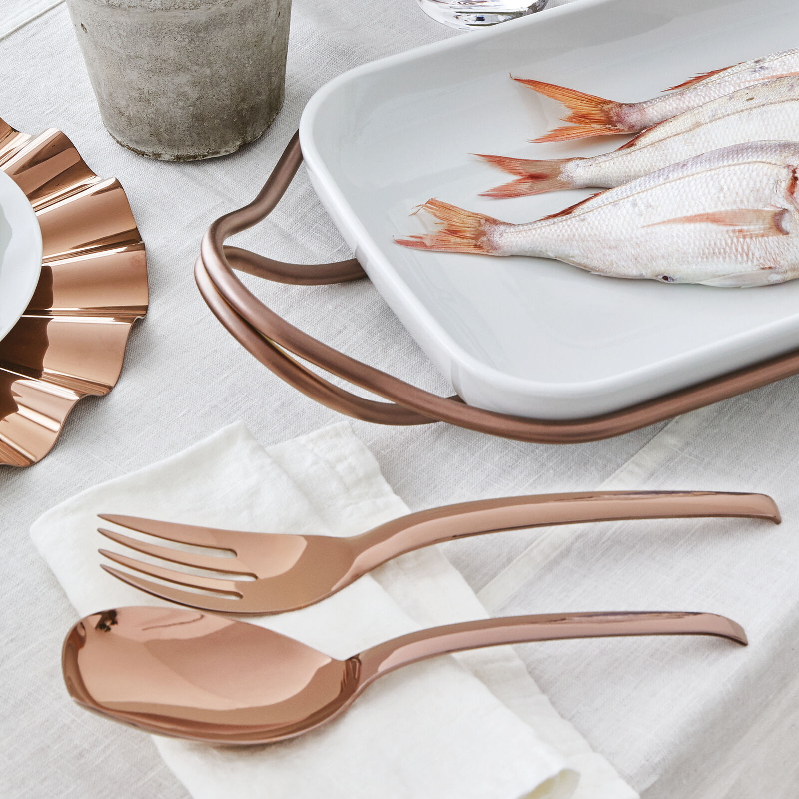 Serving spoon and fork set  image number null