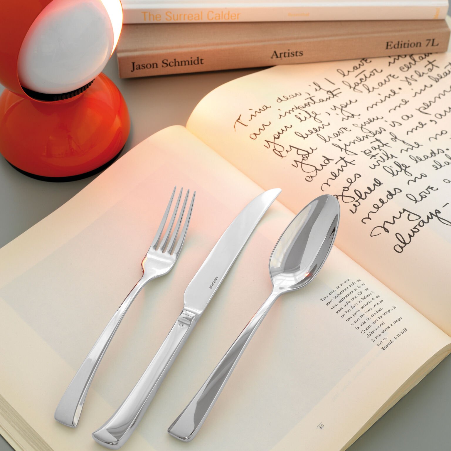 Flatware place setting, 5 pieces, Hollow Handle Orfèvre, Mirror