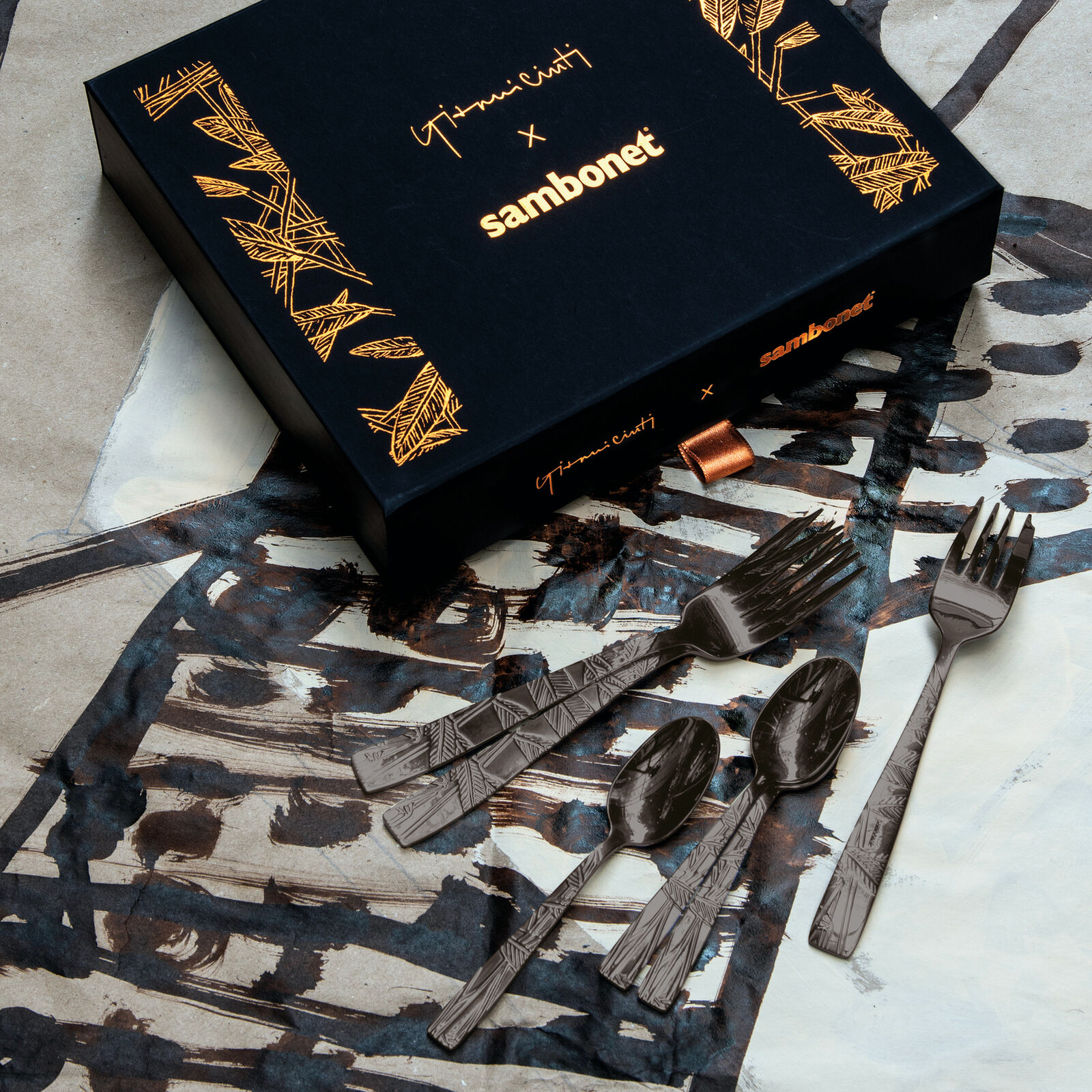 6 cake forks set  image number null