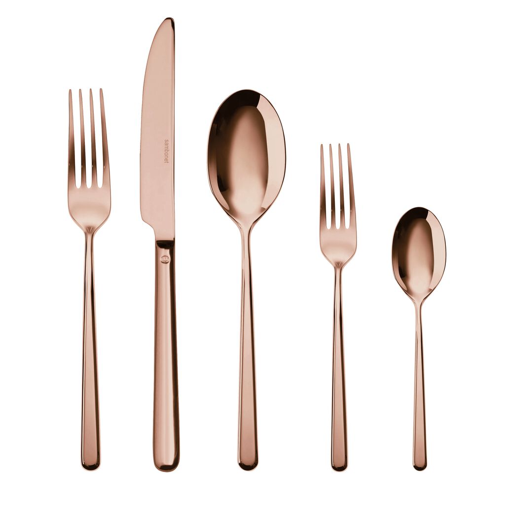 Pure Copper Cutlery Set Luxurious Dessert Spoon Dessert Fork