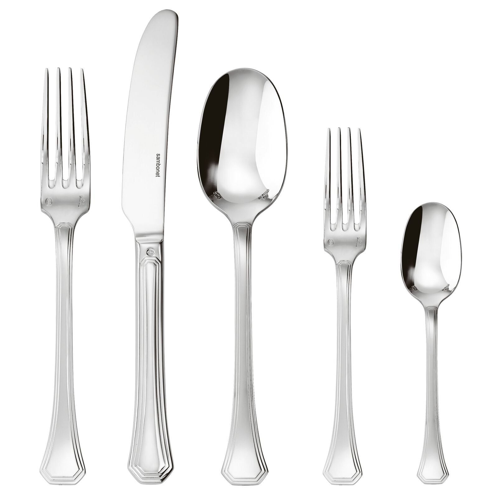 Flatware place setting, 5 pieces, Hollow Handle Orfèvre image number null