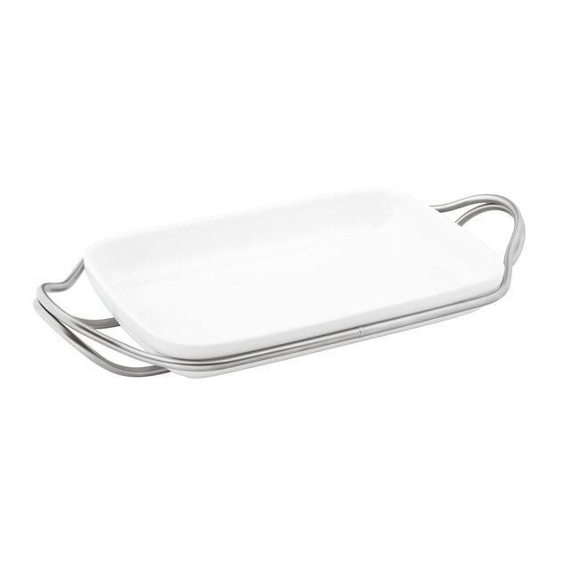 Rectangular dish with holder  image number 0