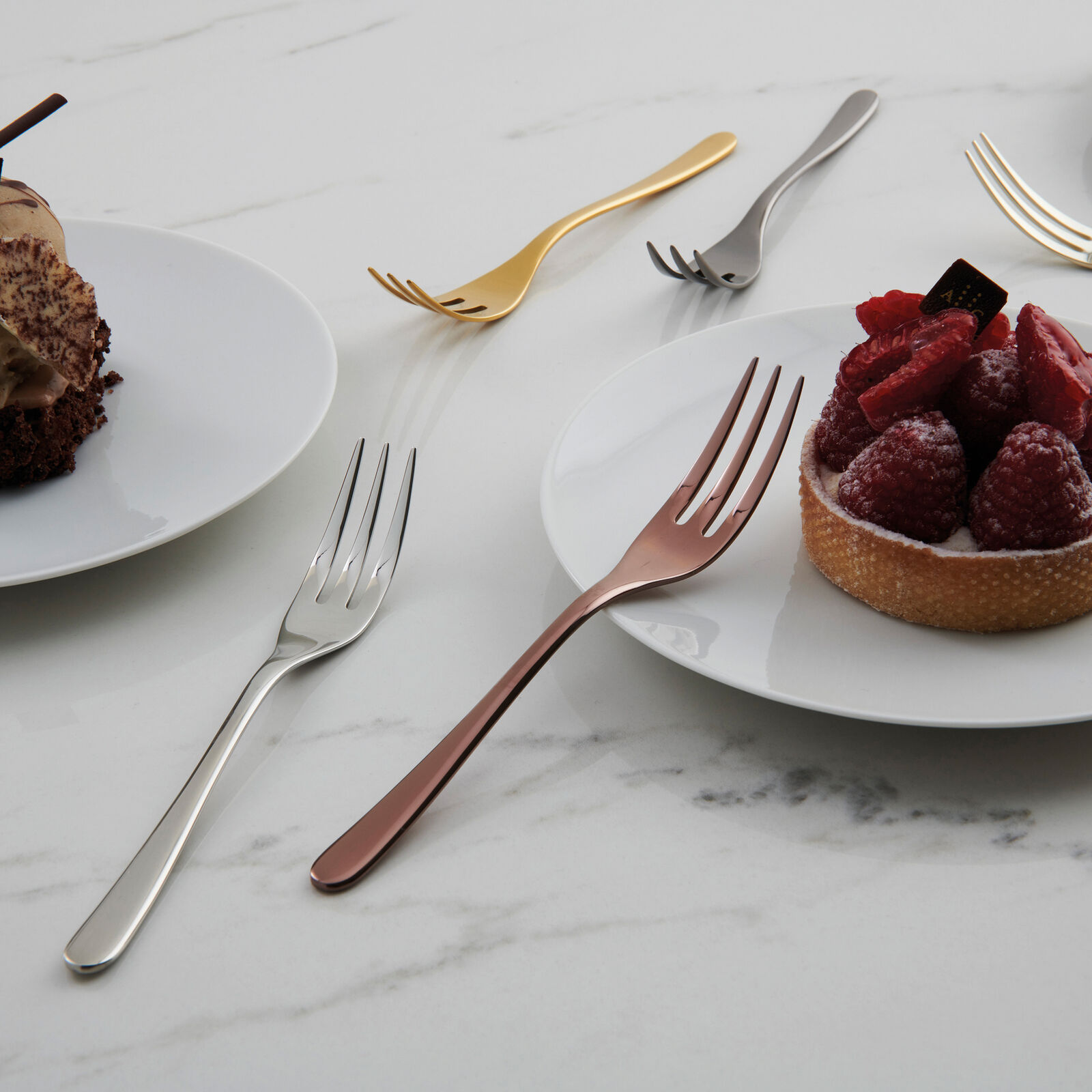 6 cake forks set  image number null