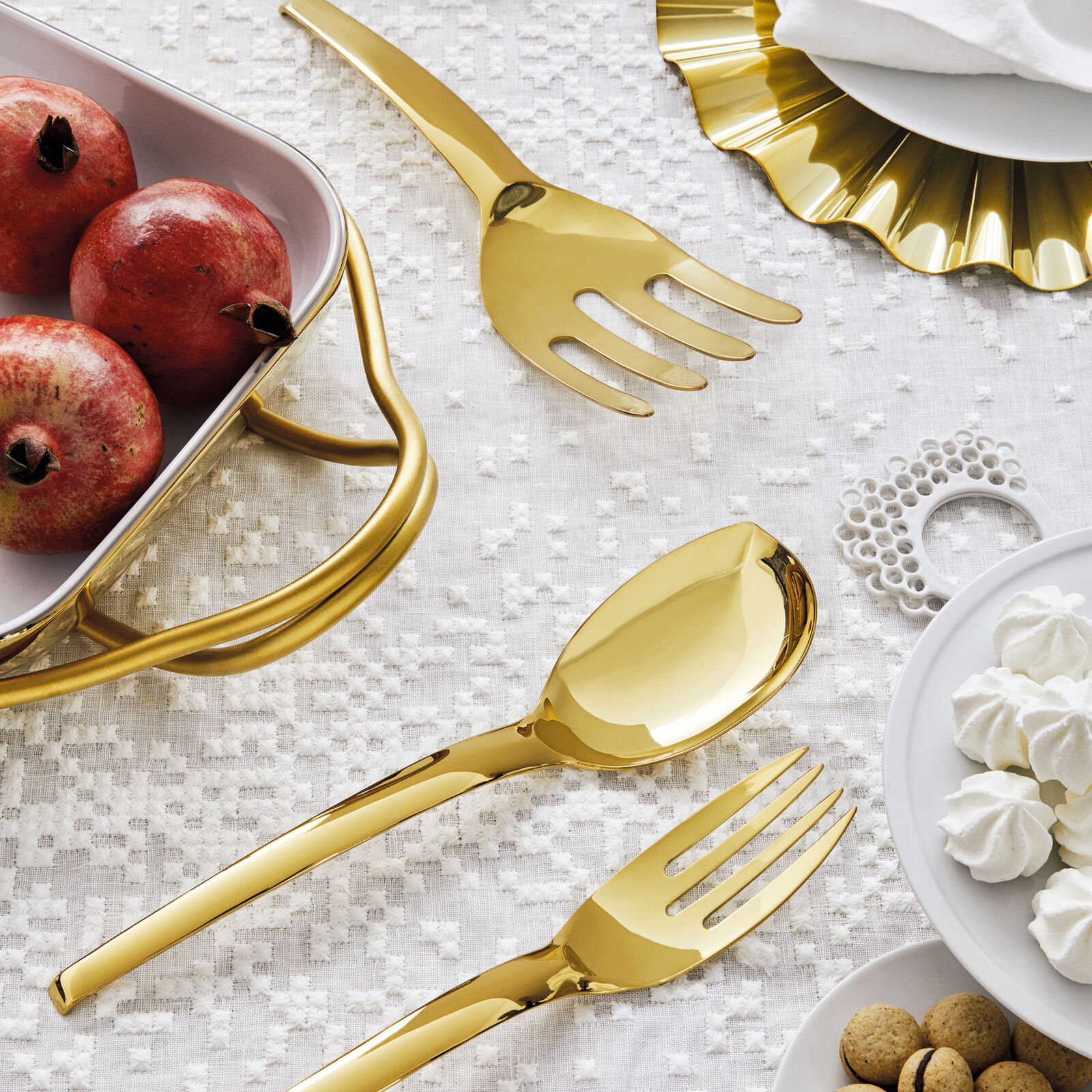 Serving spoon and fork set  image number null