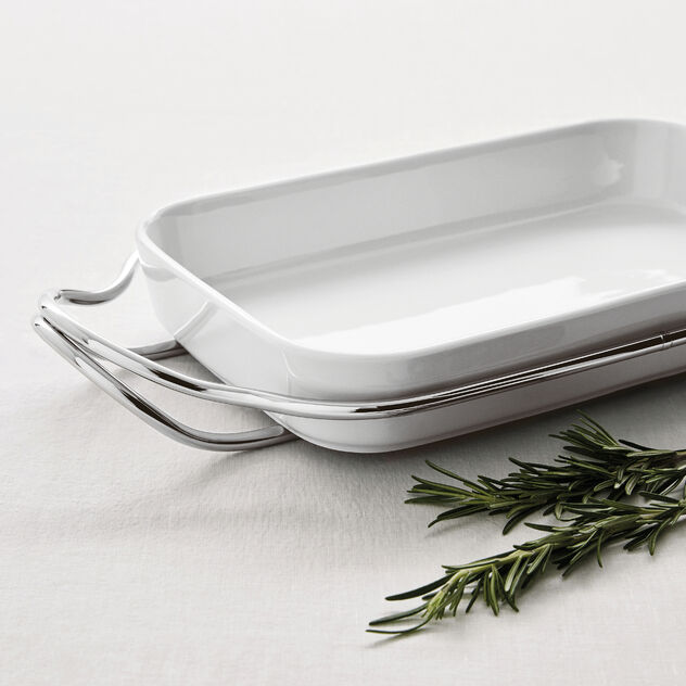 Rectangular dish with holder  image number 1