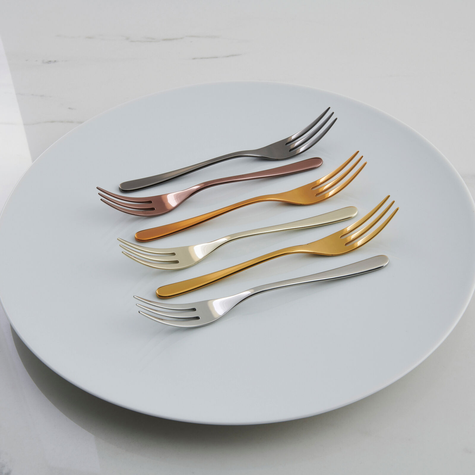 6 cake forks set  image number null
