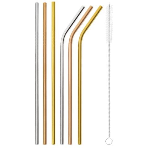 Straws with brush