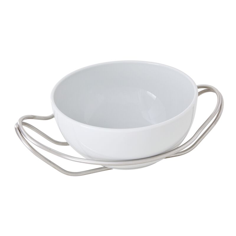 Spaghetti dish with holder 