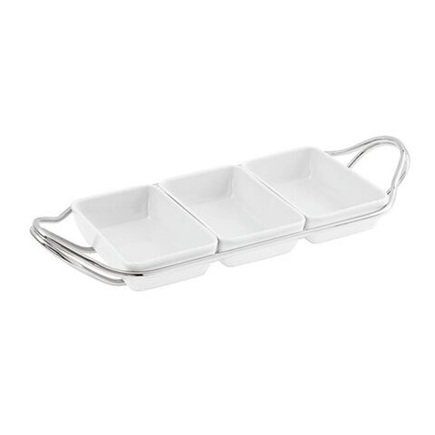 Hors-d'oeuvre dish with holder 