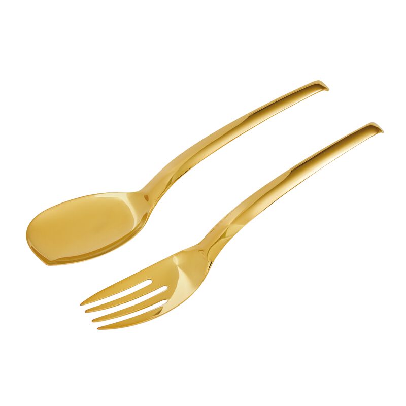 Serving spoon and fork set 